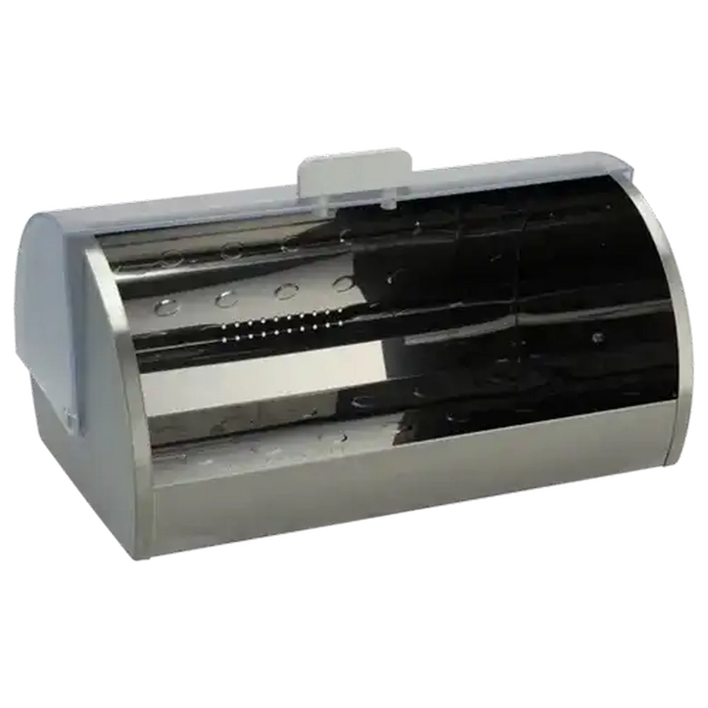 Image of Roll Top Stainless Steel Bread Bin 39 x 26 x 18cm