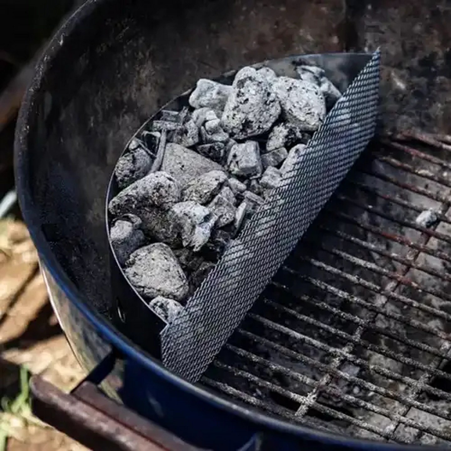 Image of LK’s Chrome Kettle Braai Charcoal Holder Set