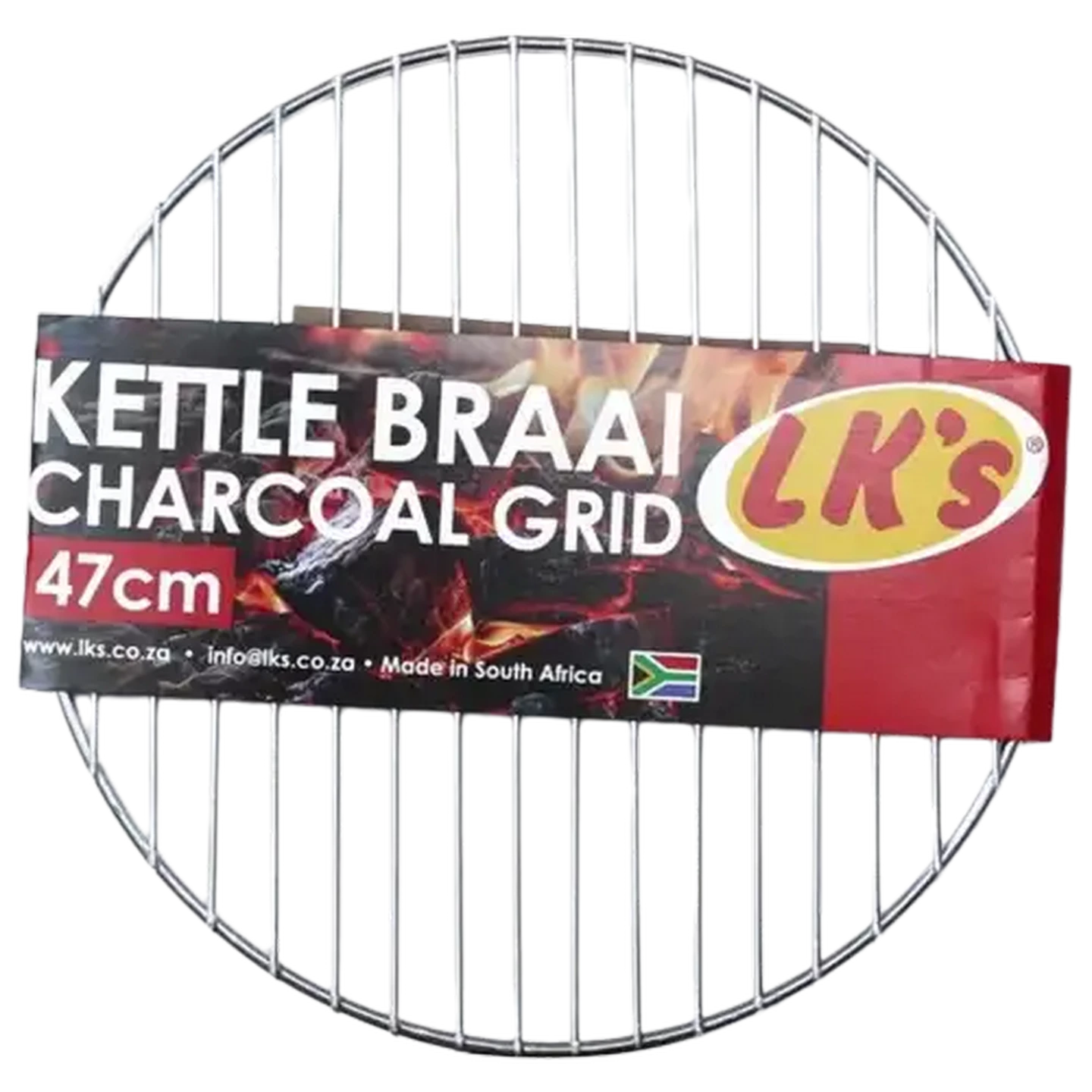 Image of LK's Chrome Kettle Braai Charcoal Grid 47cm
