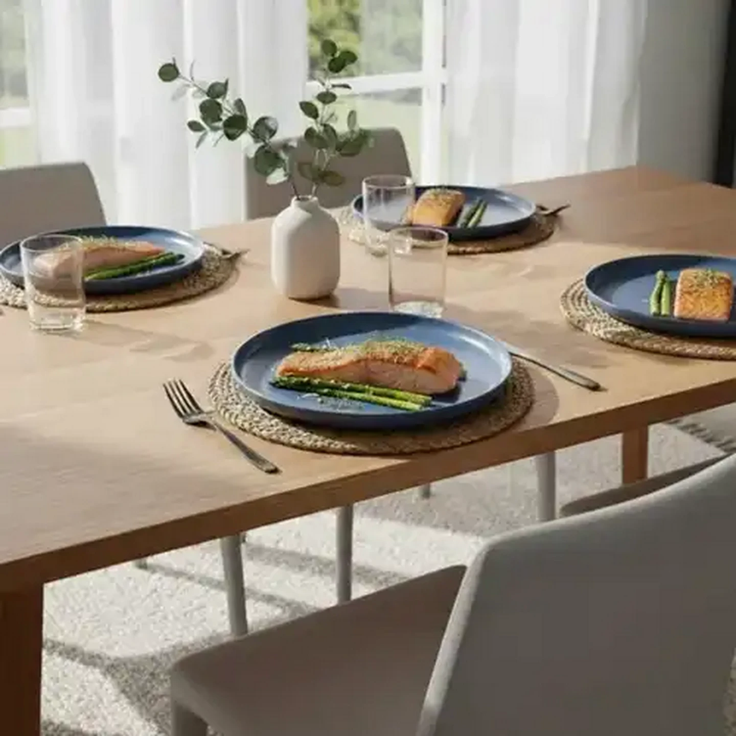 Image of New Navy Rim Dinner Plate 25.5cm