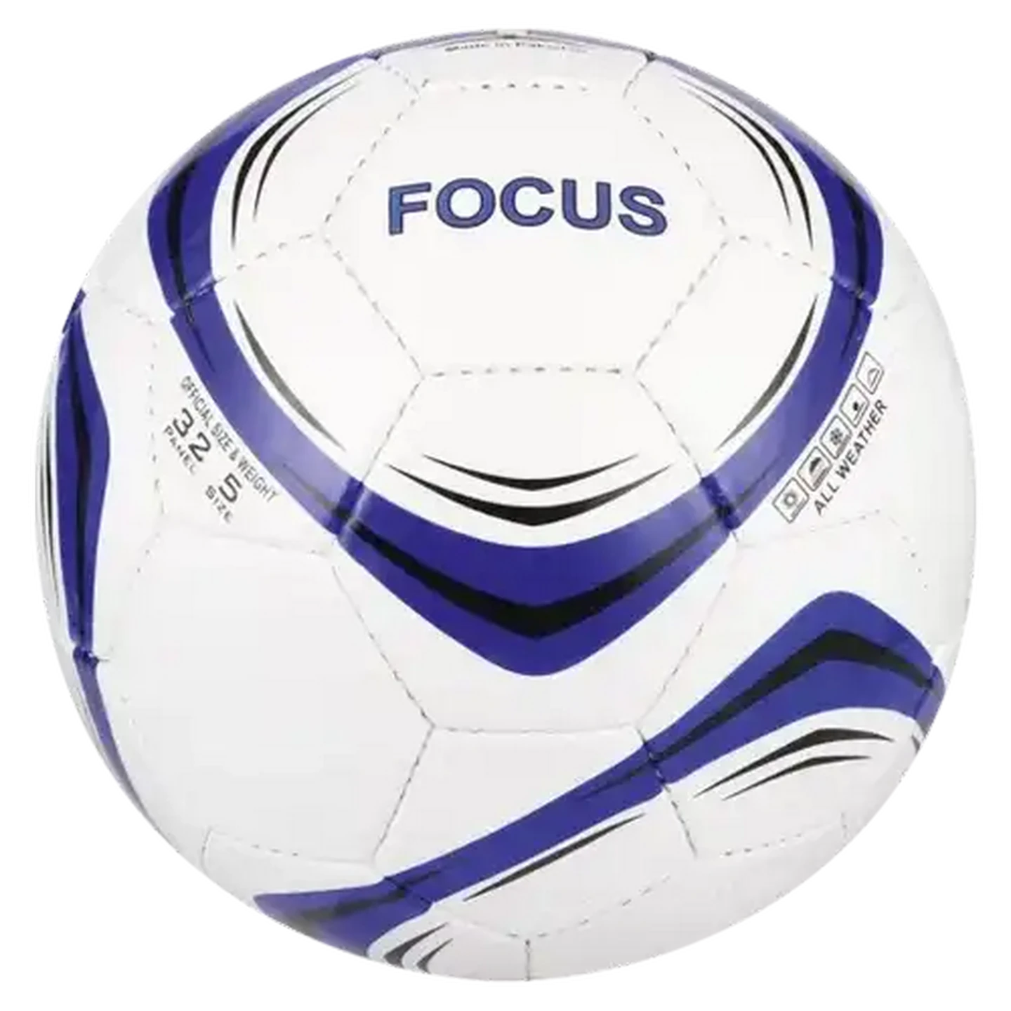 Image of Focus White & Blue PVC Soccer Ball