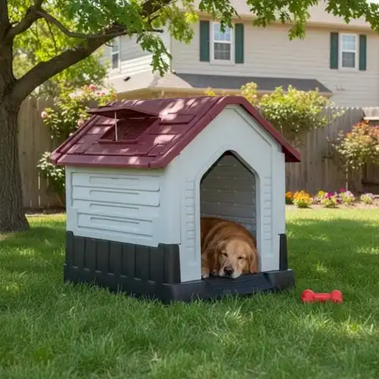 Checkers Sixty60 | Daro Red Plastic Dog Kennel Large (68 x 30 x 84cm)