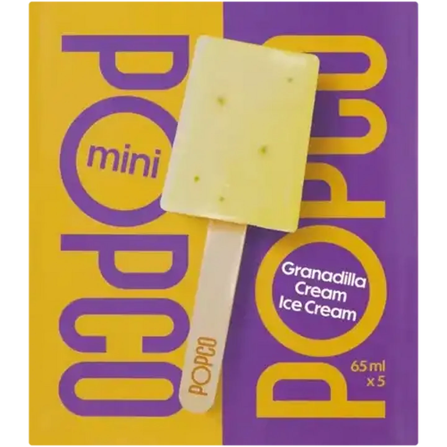 Image of POPCO Granadilla Cream Mini Ice Cream 5 x 65ml