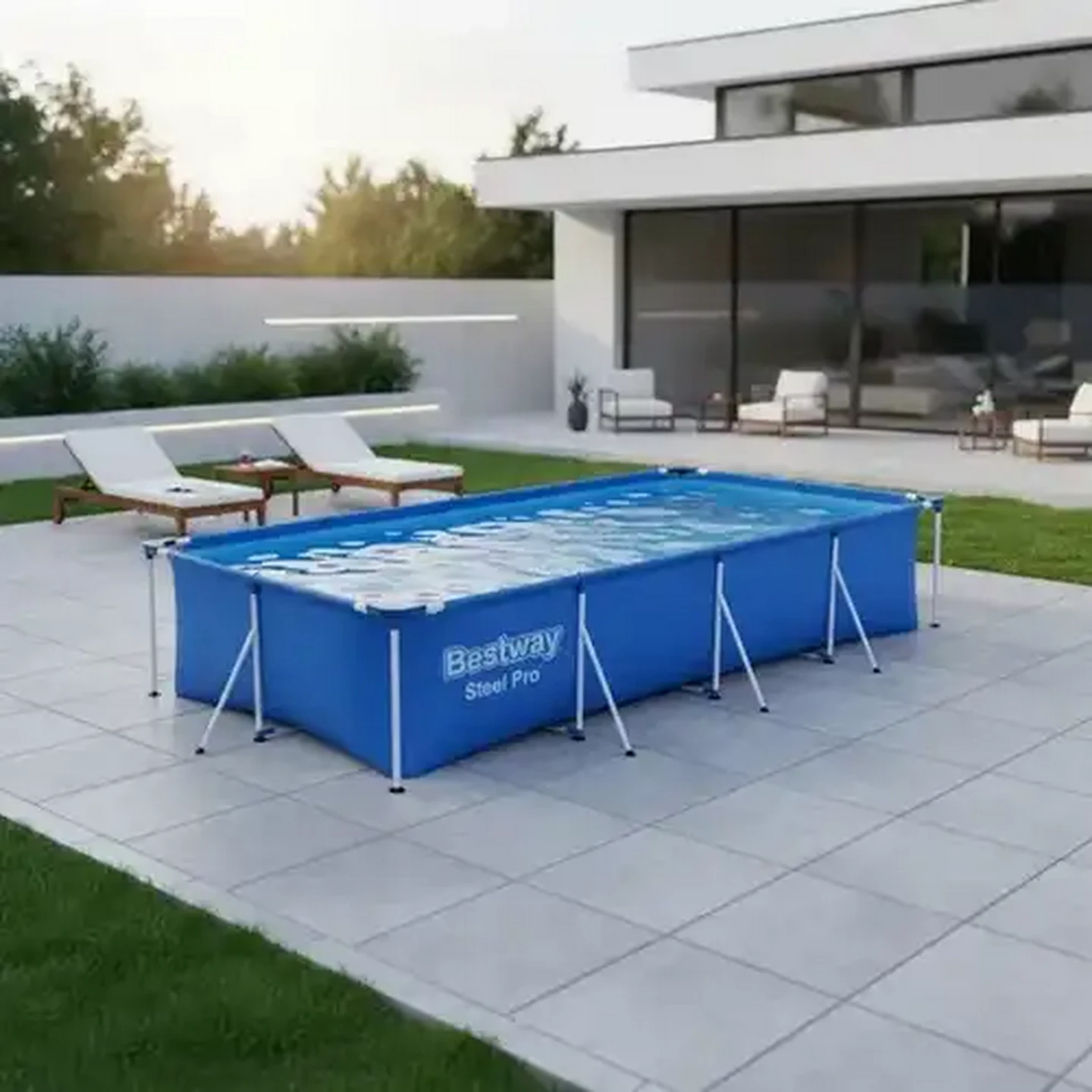 Image of Bestway Steel Pro Rectangular Steel Frame Pool 400 x 211 x 81 cm