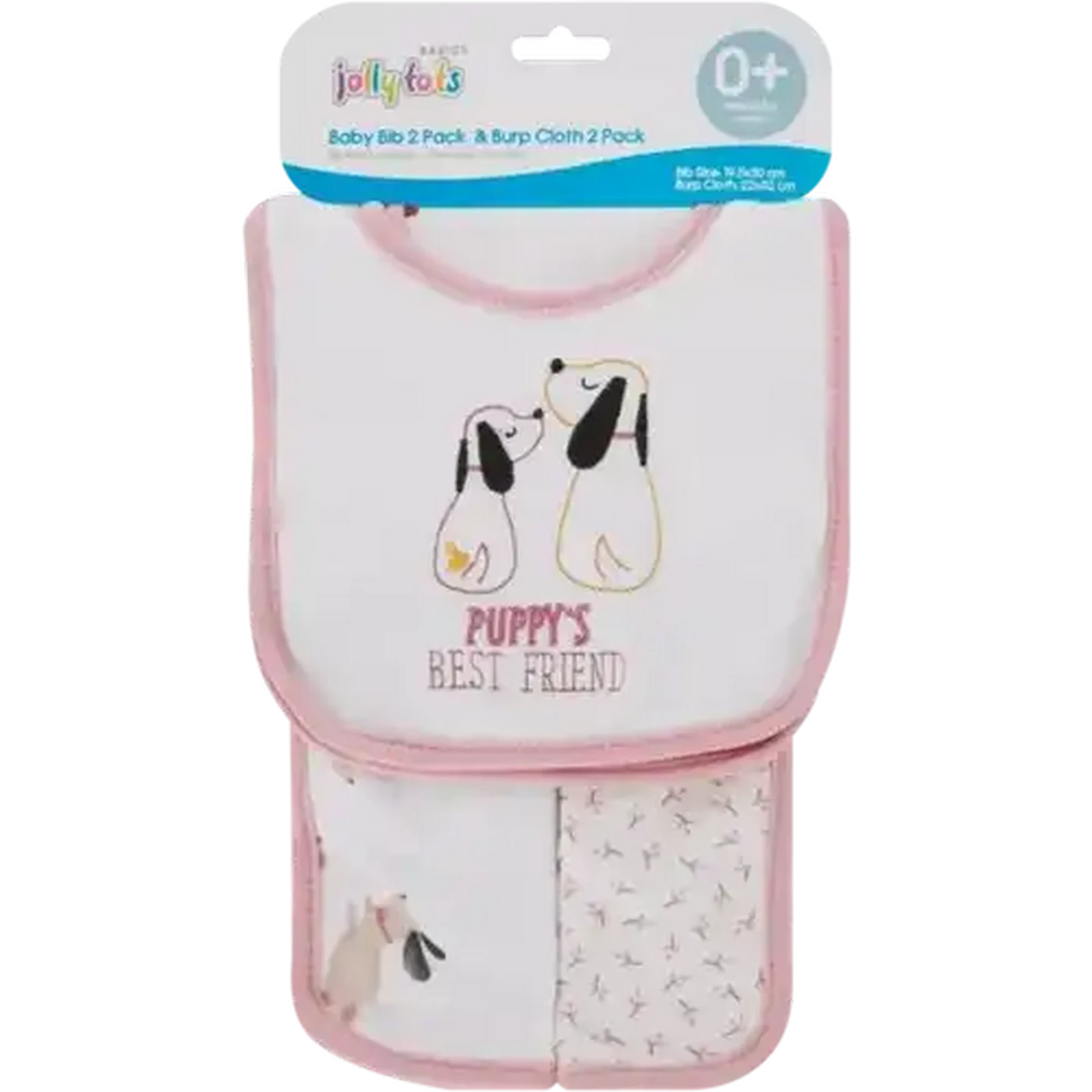 Image of Jolly Tots Basics Baby Bib & Burp Cloth Set 4 Piece