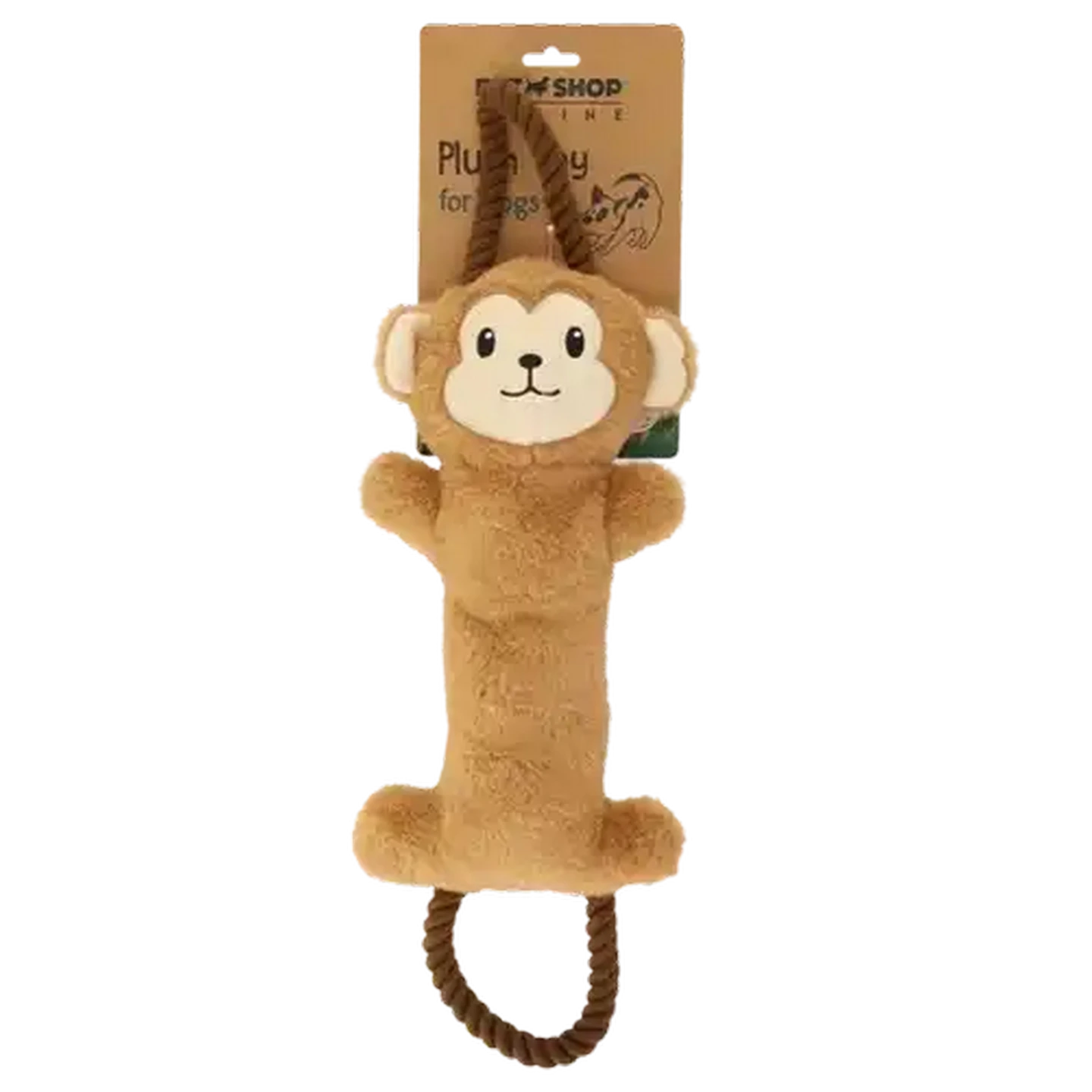 G*D様 monkeystickII76MH Checkers Sixty60 | Petshop Brown Plush Monkey Toy for Dogs