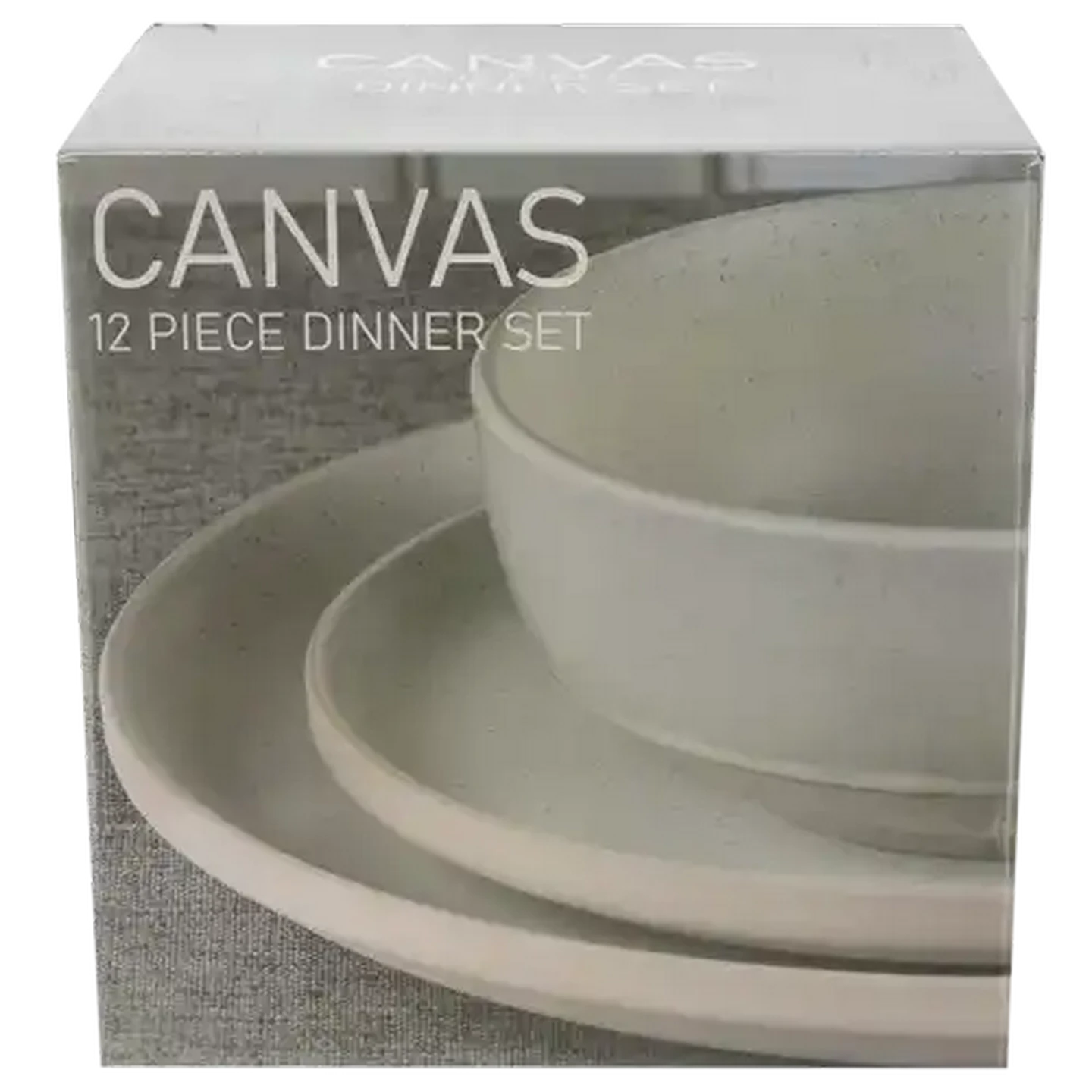 Image of Canvas Stoneware Dinner Set 12 Piece