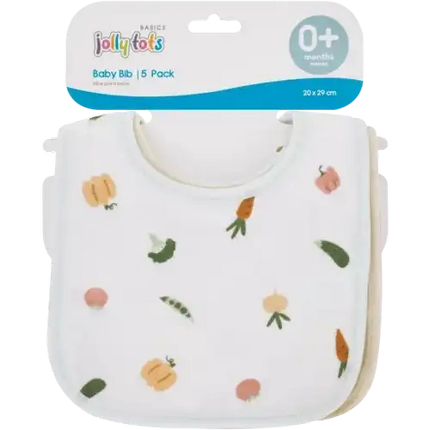 Image of Jolly Tots Basics Baby Bibs 5-Pack (Print May Vary)