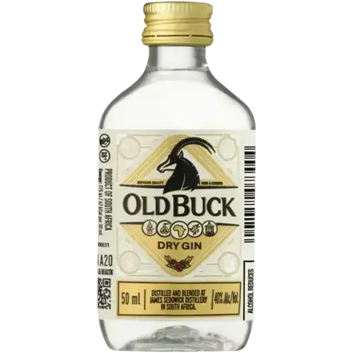 洋楽 Bukwild Checkers Sixty60 | Old Buck Dry Gin Bottle 50ml