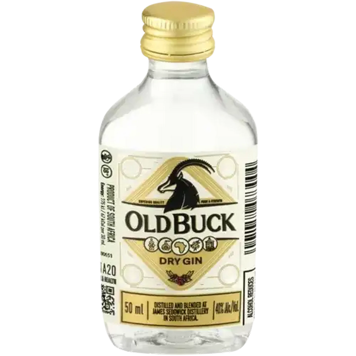 Image of Old Buck Dry Gin Bottle 50ml