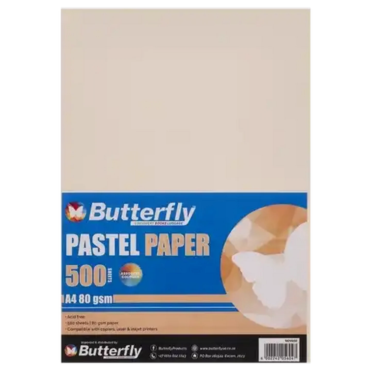 Image of Butterfly Pastel A4 Board 500 Sheets 80gsm