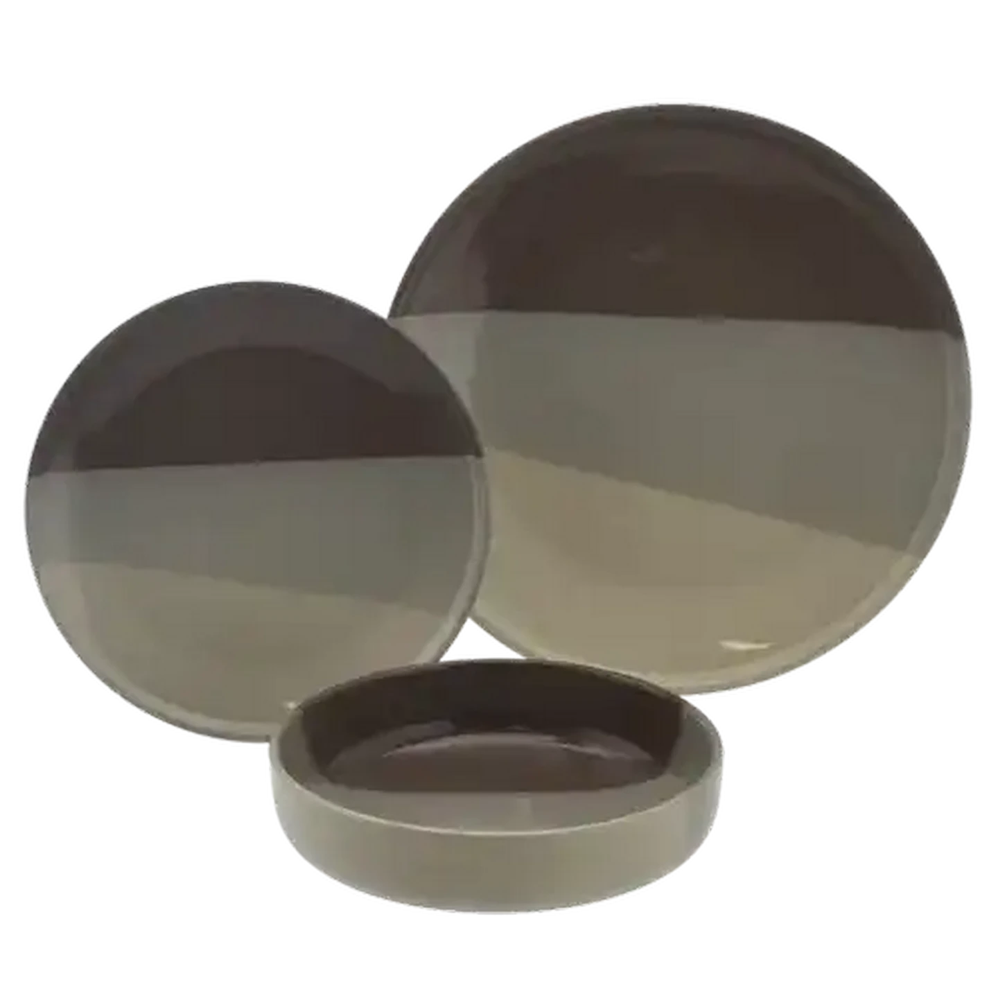 Image of Graded Tones Stoneware Dinner Set 12 Piece (Colour May Vary)