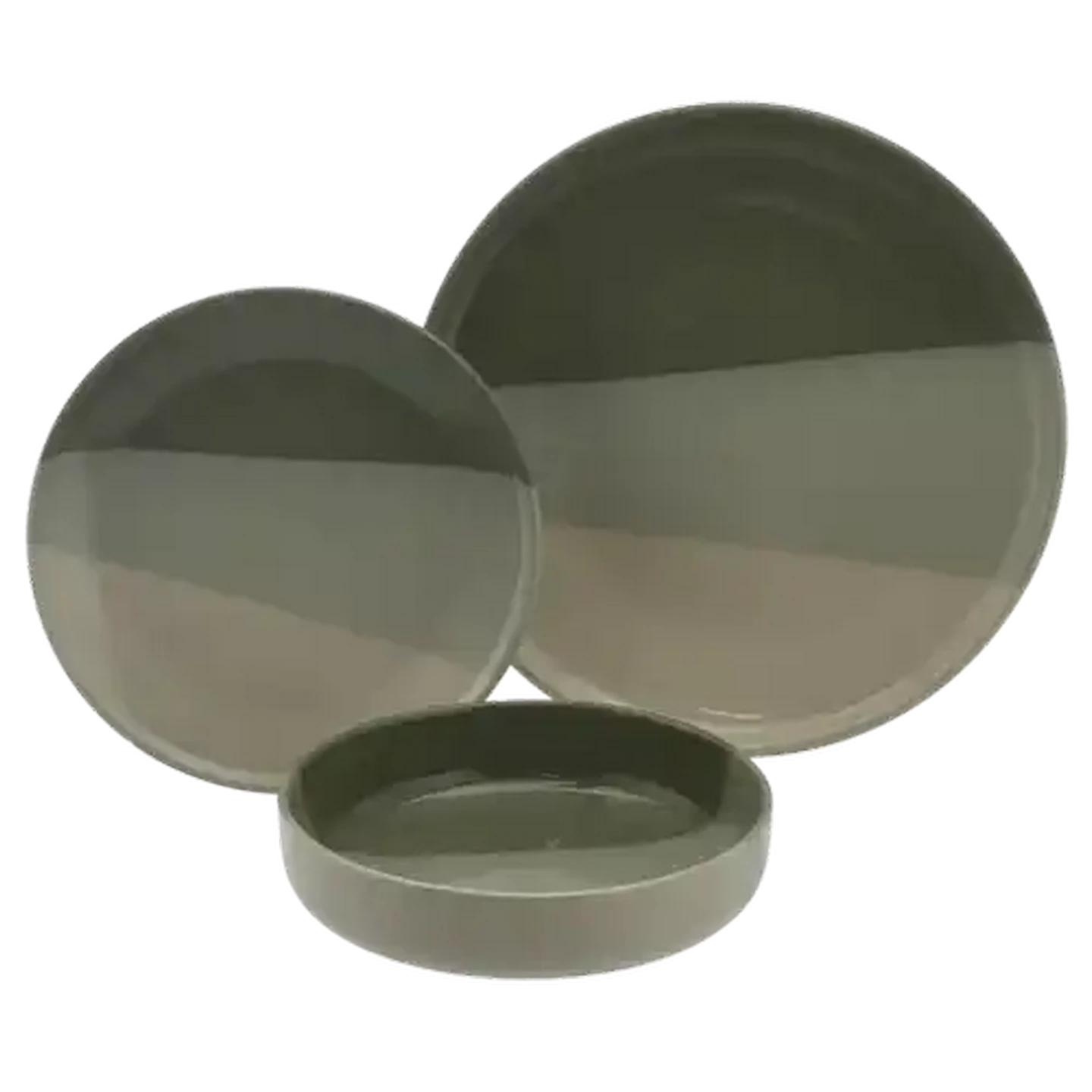 Image of Graded Tones Stoneware Dinner Set 12 Piece (Colour May Vary)