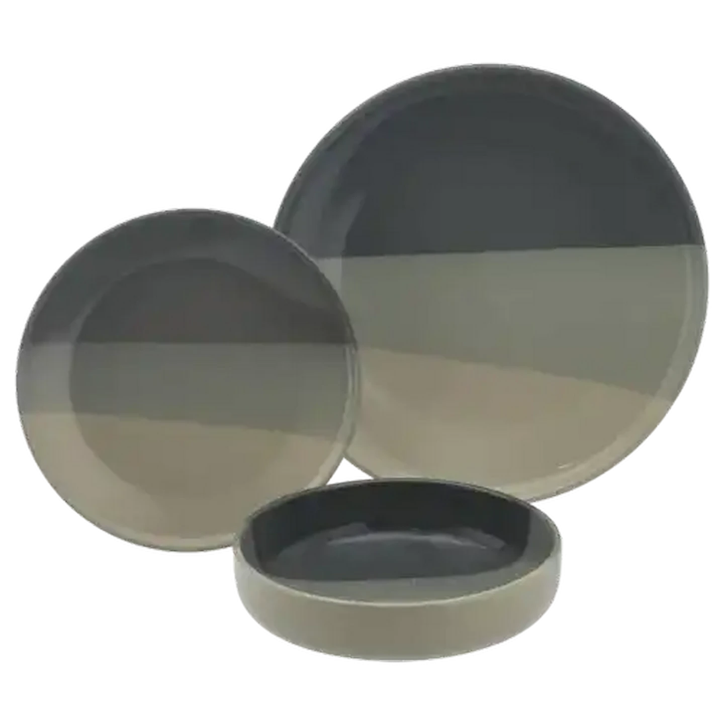 Image of Graded Tones Stoneware Dinner Set 12 Piece (Colour May Vary)