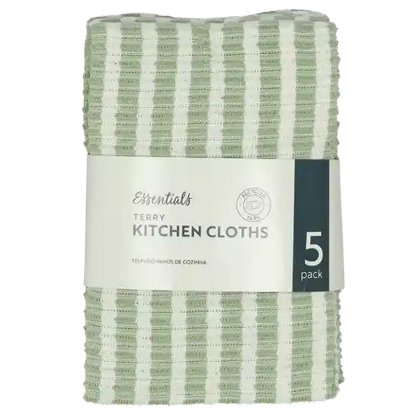 Image of Essentials London Terry Kitchen Cloth 40 x 60cm 5-Pack (Colour May Vary)