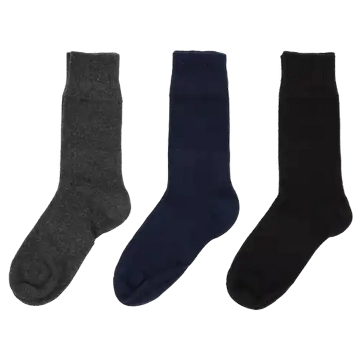 Image of Bare Basics Mens Cotton Rich Non-Elastic Health Socks 7-11 (Colour May Vary)