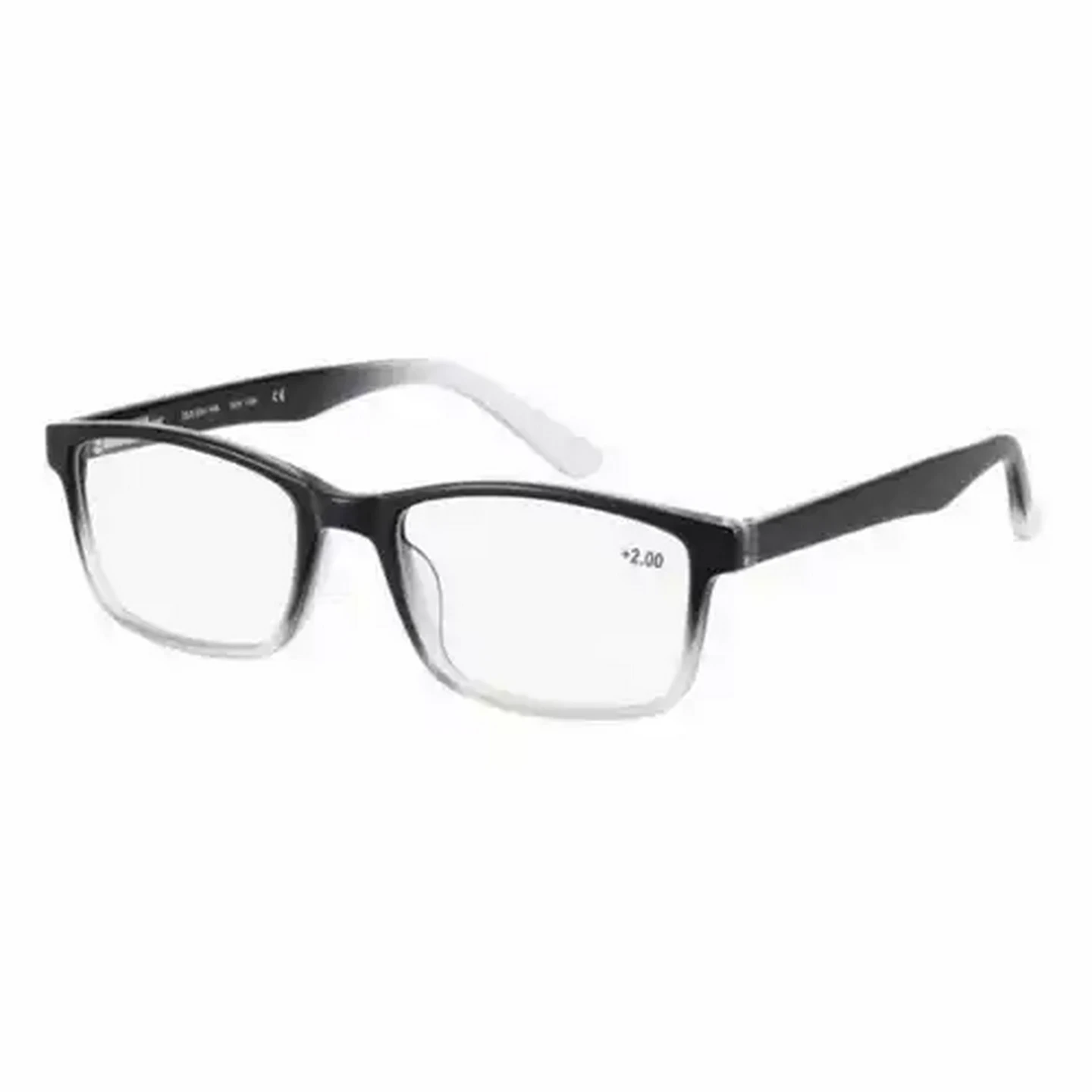 Image of LENZO Designer Eyes Black +2.0 Ombre Reading Glasses