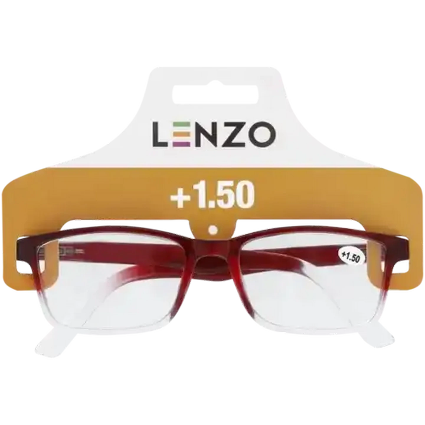 Image of LENZO Designer Eyes Red +1.5 Ombre Reading Glasses