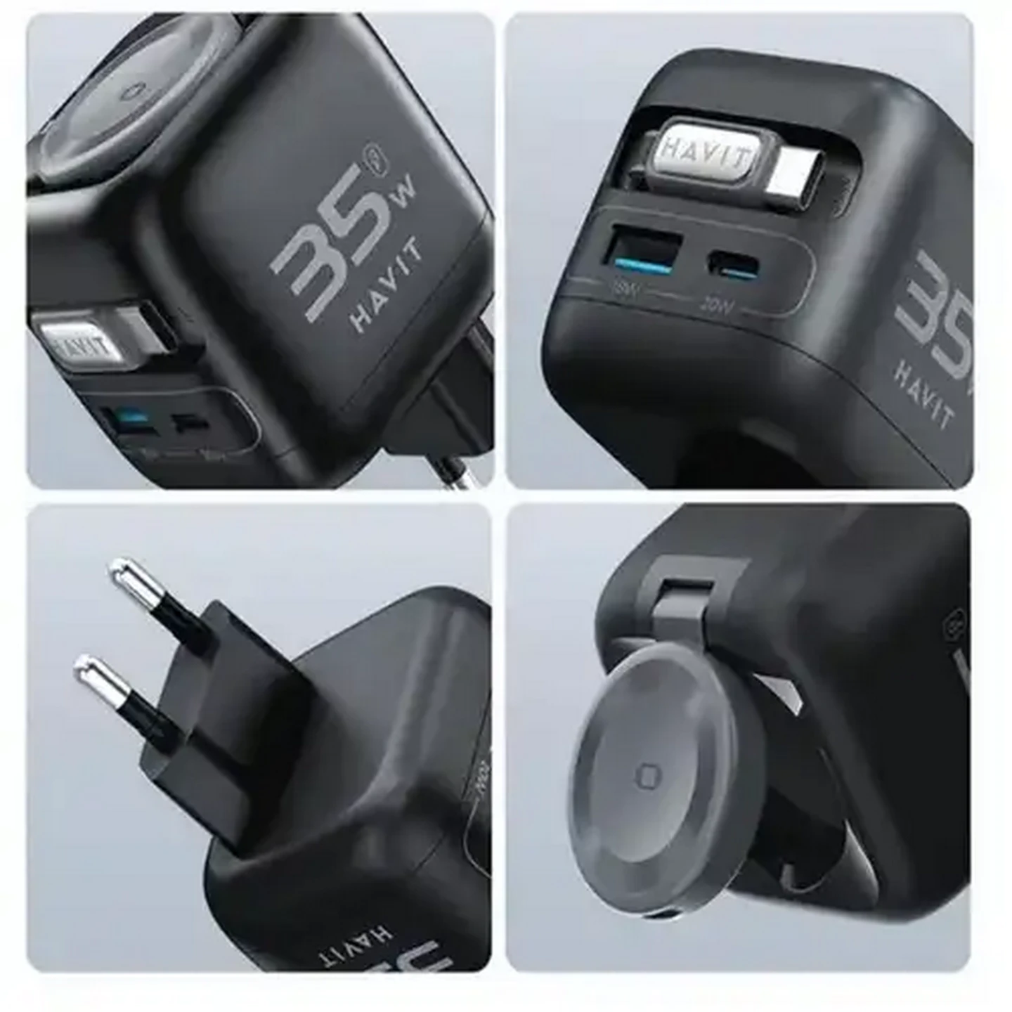 Image of HAVIT GaN Stretch Cable Charger 35W