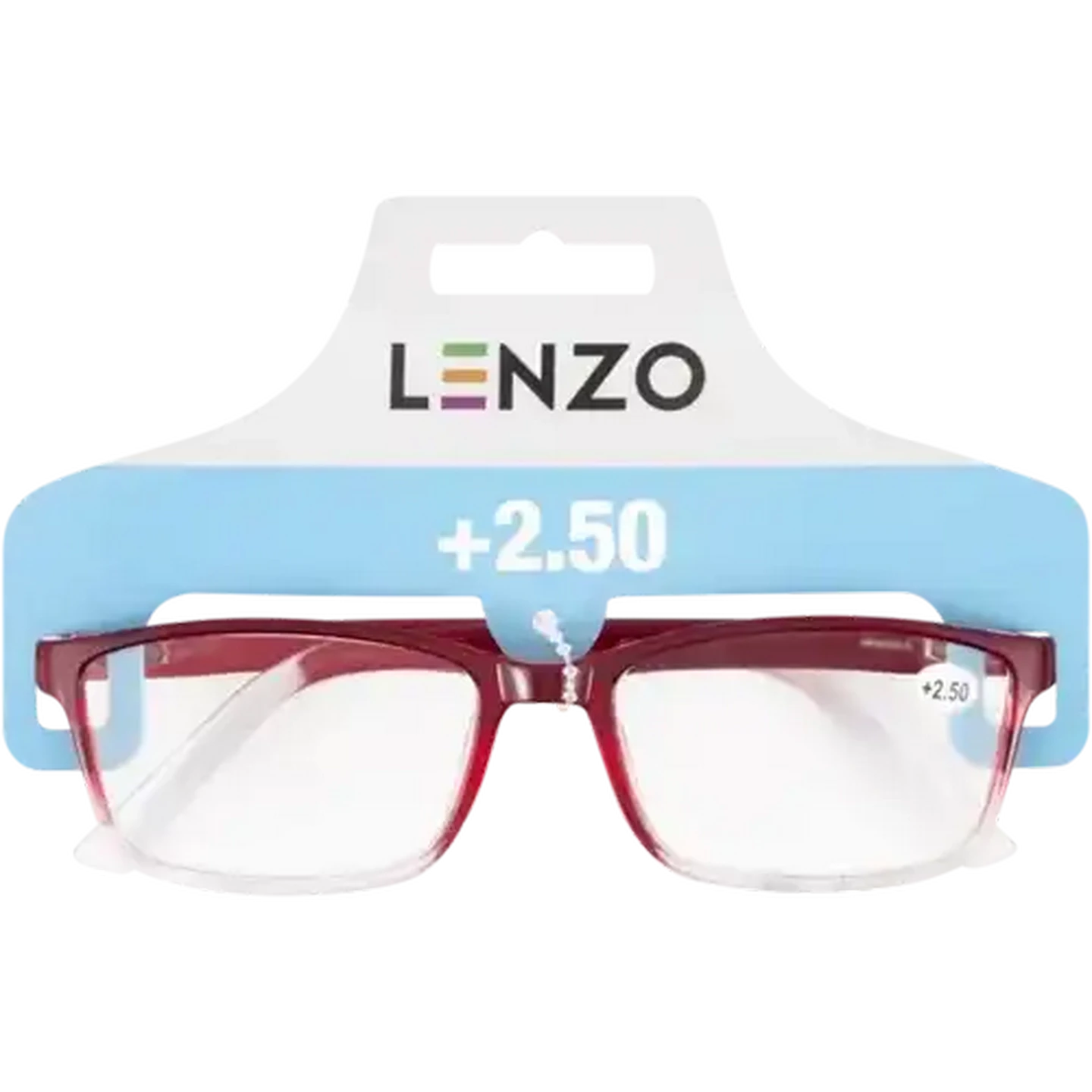 Image of LENZO Designer Eyes Red +2.5 Ombre Reading Glasses