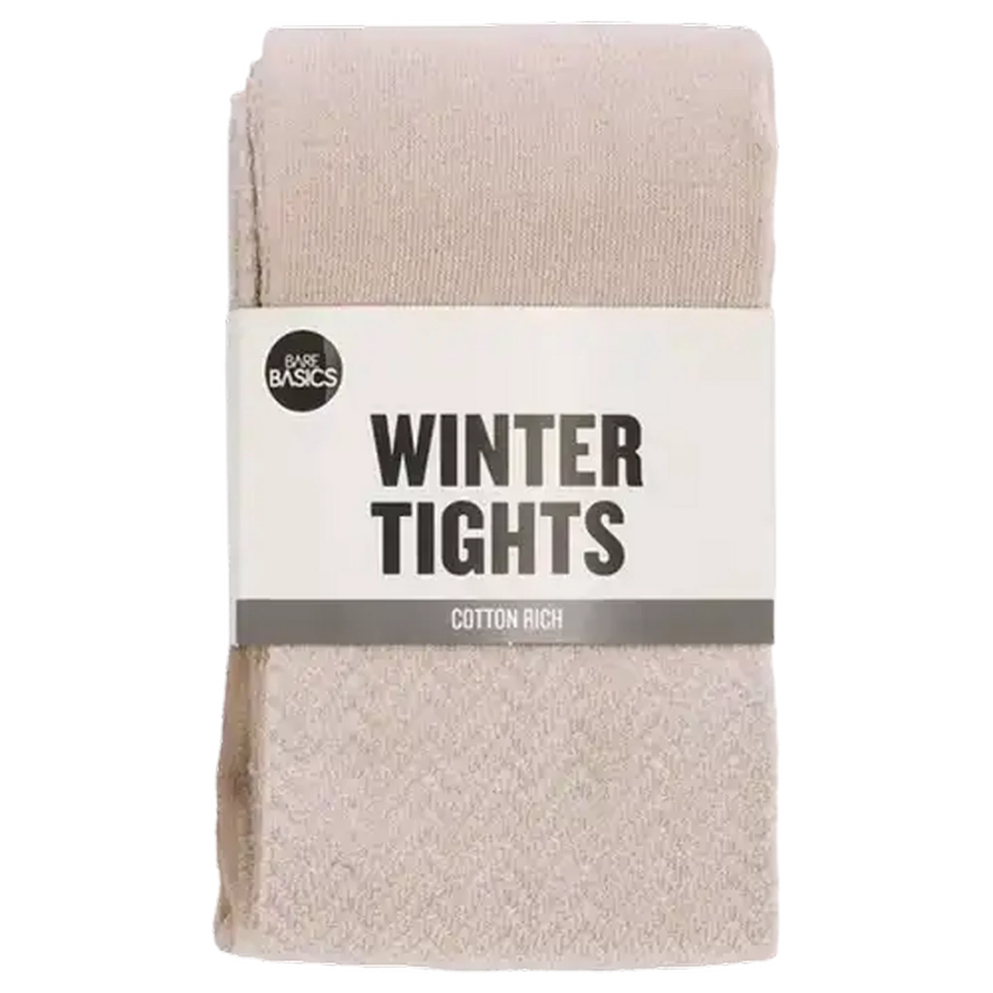 Image of Bare Basics Medium Neutral Ladies Textured Cotton-Rich Winter Tights (Colour May Vary)
