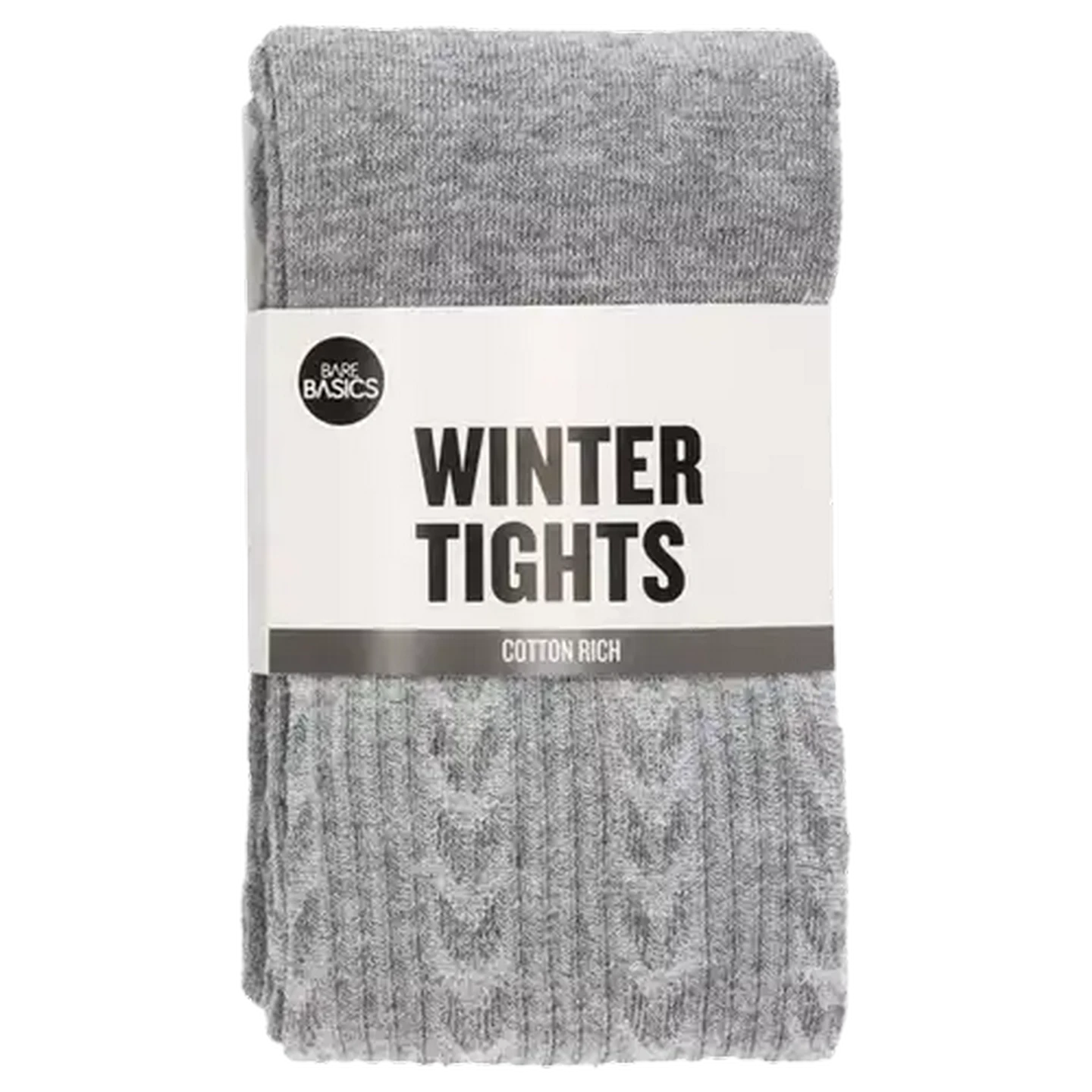 Image of Bare Basics Medium Grey Ladies Cotton-Rich Winter Tights (Colour May Vary)