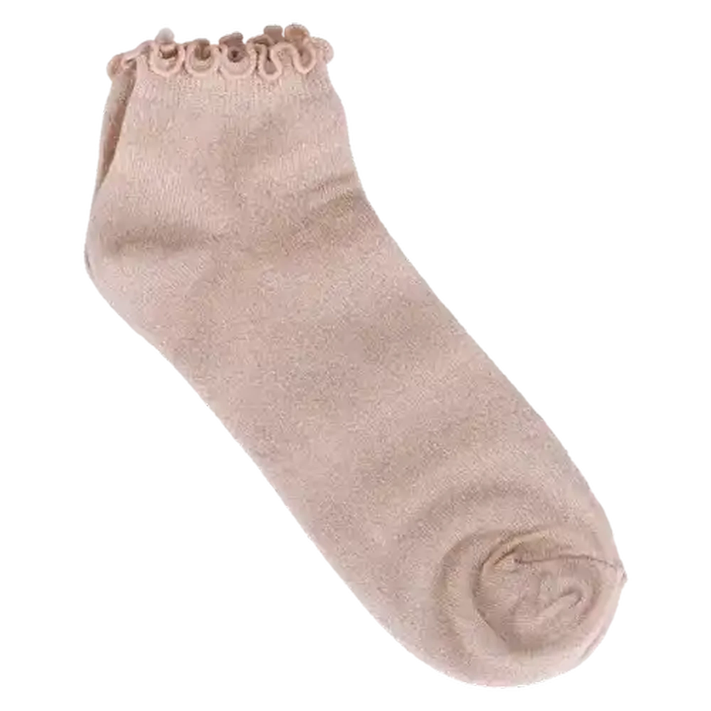 Image of Bare Basics Ladies Low Cut Cotton-Rich Frilly Socks Size 4-7 2-Pack