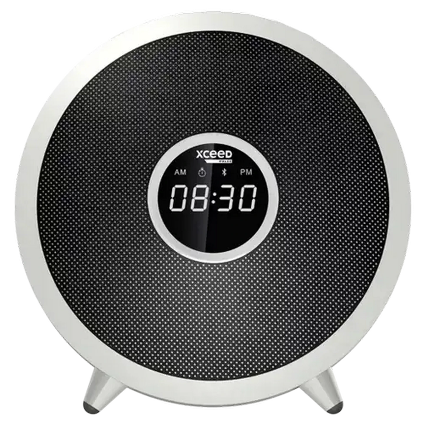 Image of Xceed Pulse White Portable Tabletop Speaker with Clock 16W