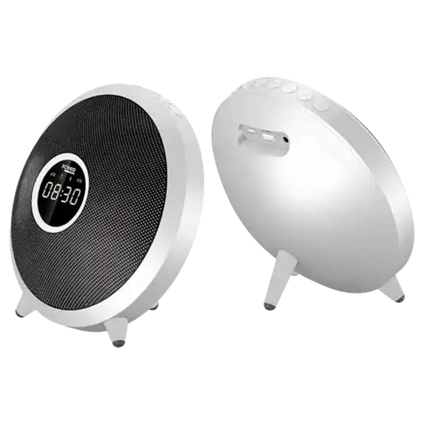 Image of Xceed Pulse White Portable Tabletop Speaker with Clock 16W