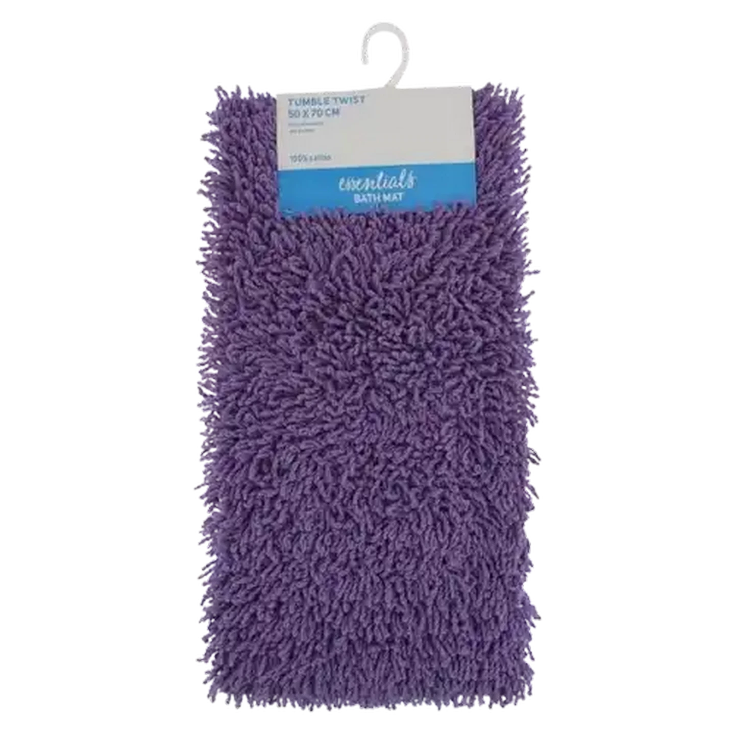 Image of Essentials Purple Tumble Twist Bath Mat 50 x 70cm
