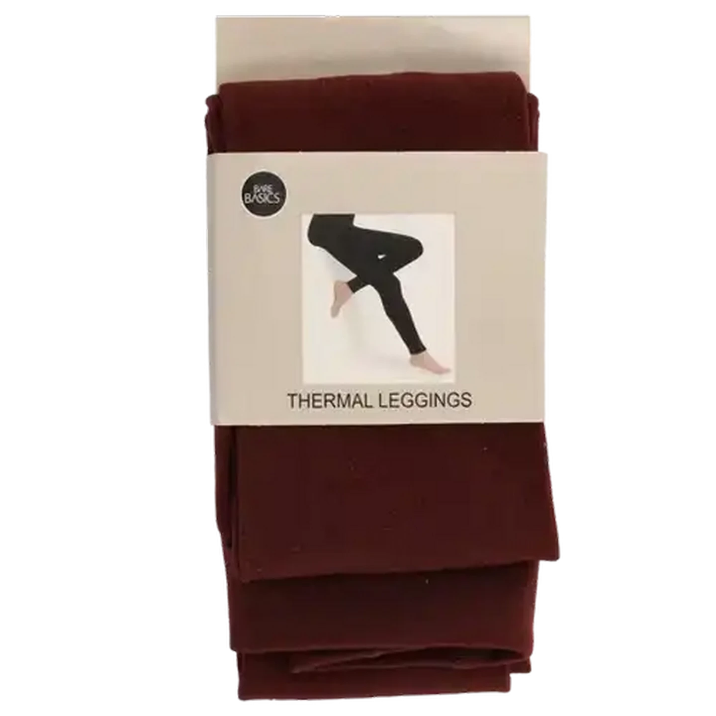 Image of Bare Basics Ladies Wine Small/Medium Thermal Leggings