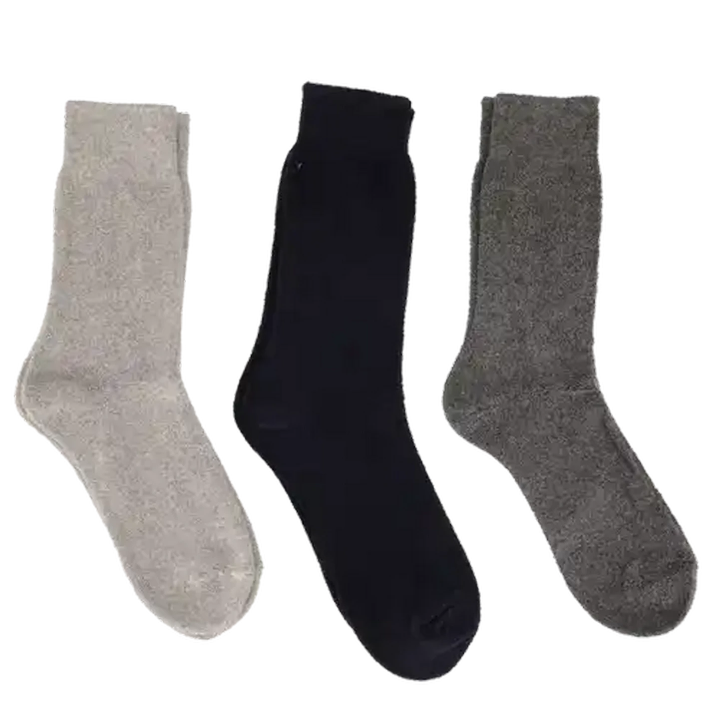 Image of Bare Basics Cotton Rich Chunky Terry Men's Socks Size 7-11 3-Pack