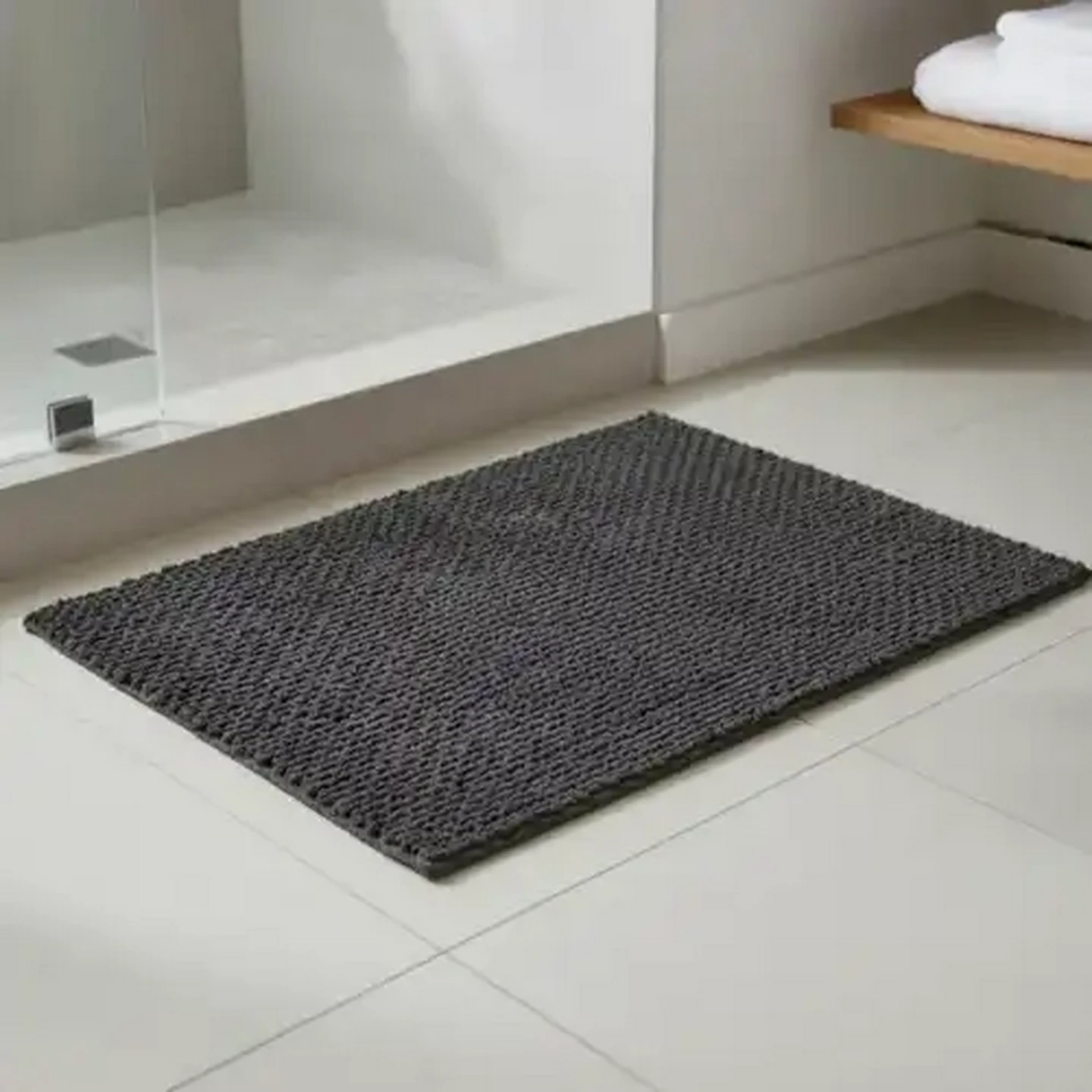 Image of Essentials Charcoal Signature Bath Mat 50 x 70cm