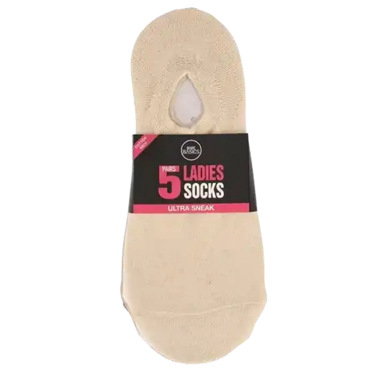 Image of Bare Basics Ladies Cotton Rich Ultra Sneak Socks Size 4-7