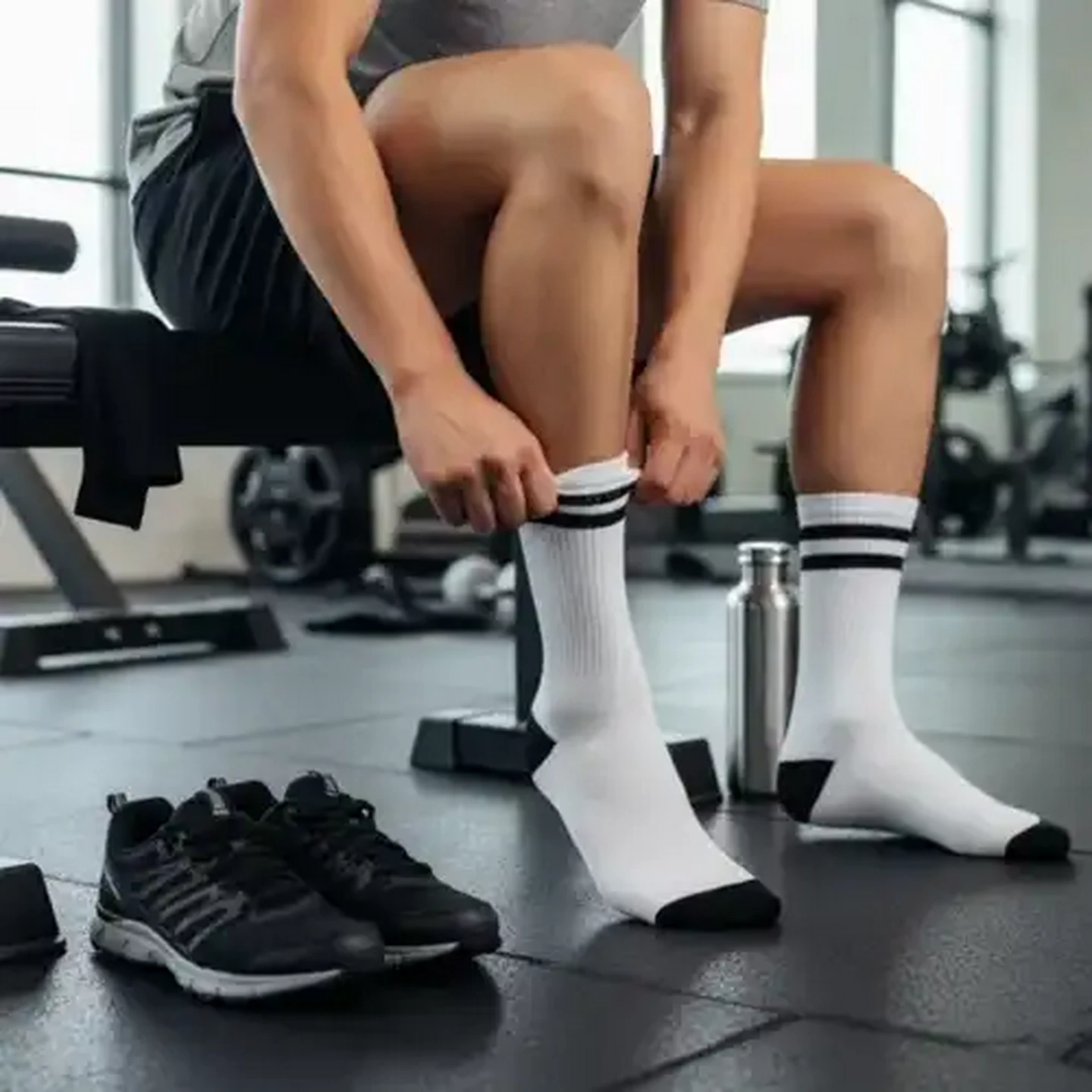 Image of Bare Basics Men's Cotton Rich Sports Anklet Multisport Socks Size 7-11
