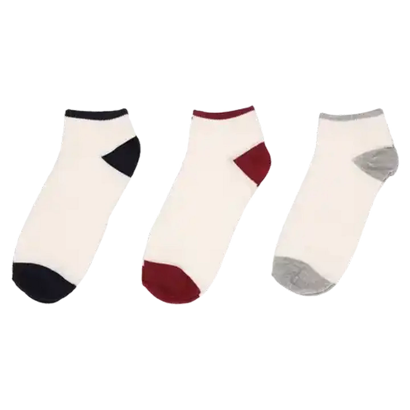 Image of Bare Basics Men's Low Cut Heel & Toe Socks Size 7-11 3-Pack