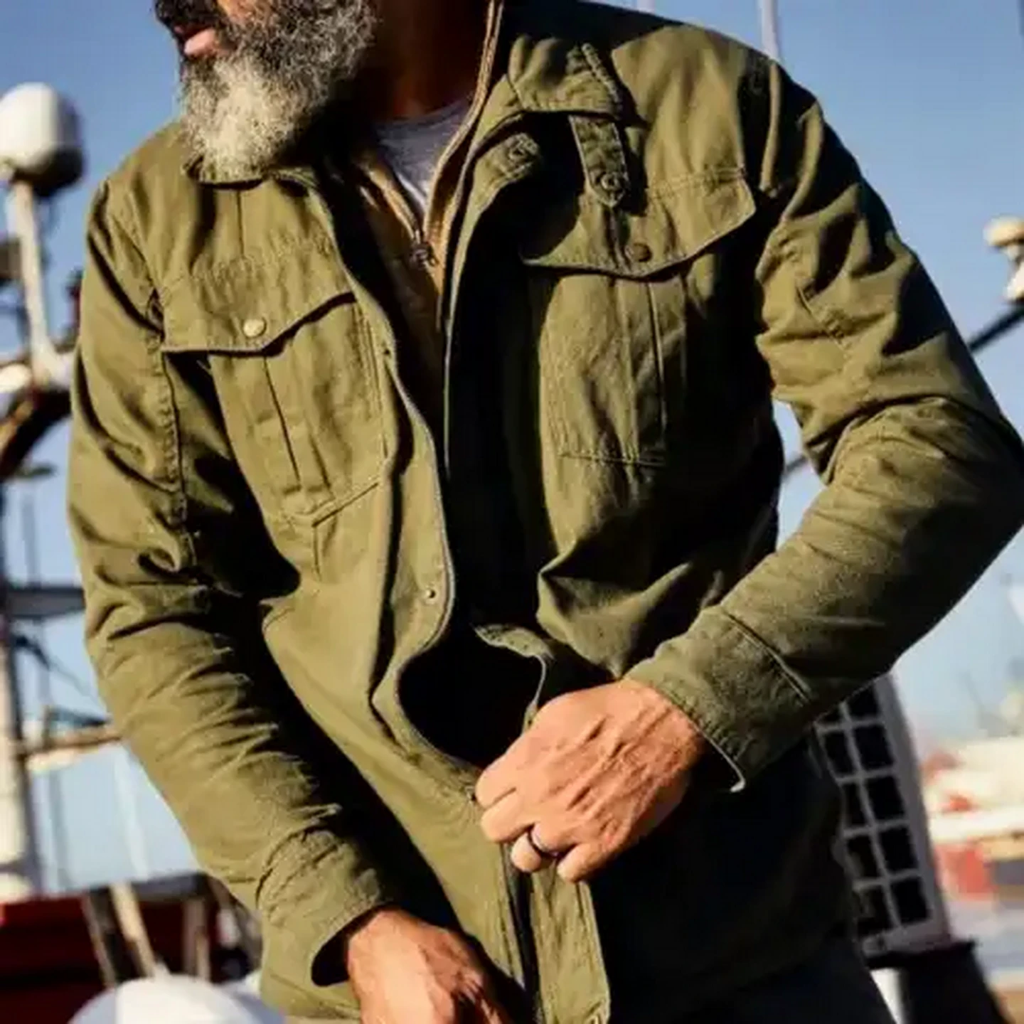 希少 ブリーフィング HOL MENS WOOL GAUZE PARKA Checkers Sixty60 | Jonsson Workwear Men's Thyme Canvas Parka
