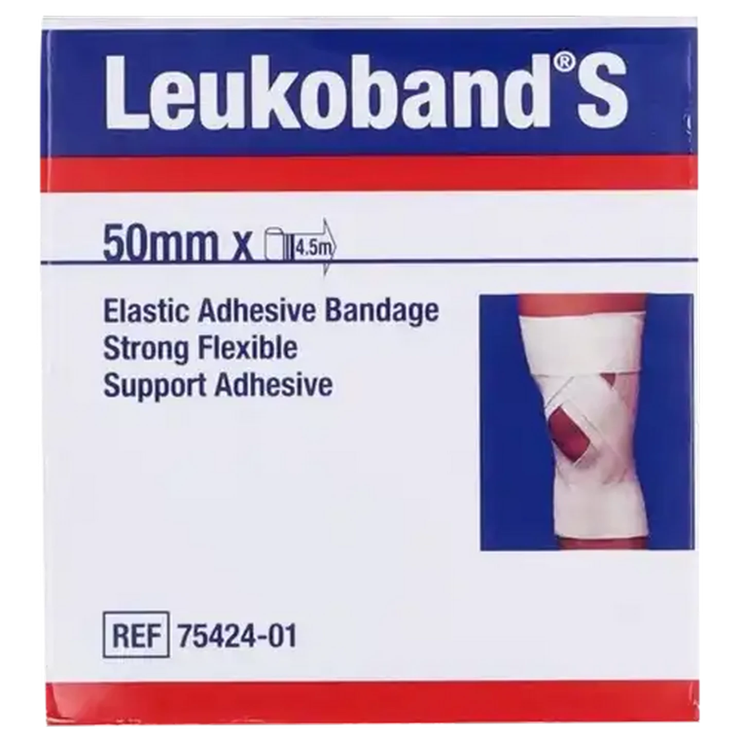 Image of Leukoband Elastic Adhesive Bandage 50mm x 4.5m 1 Pack