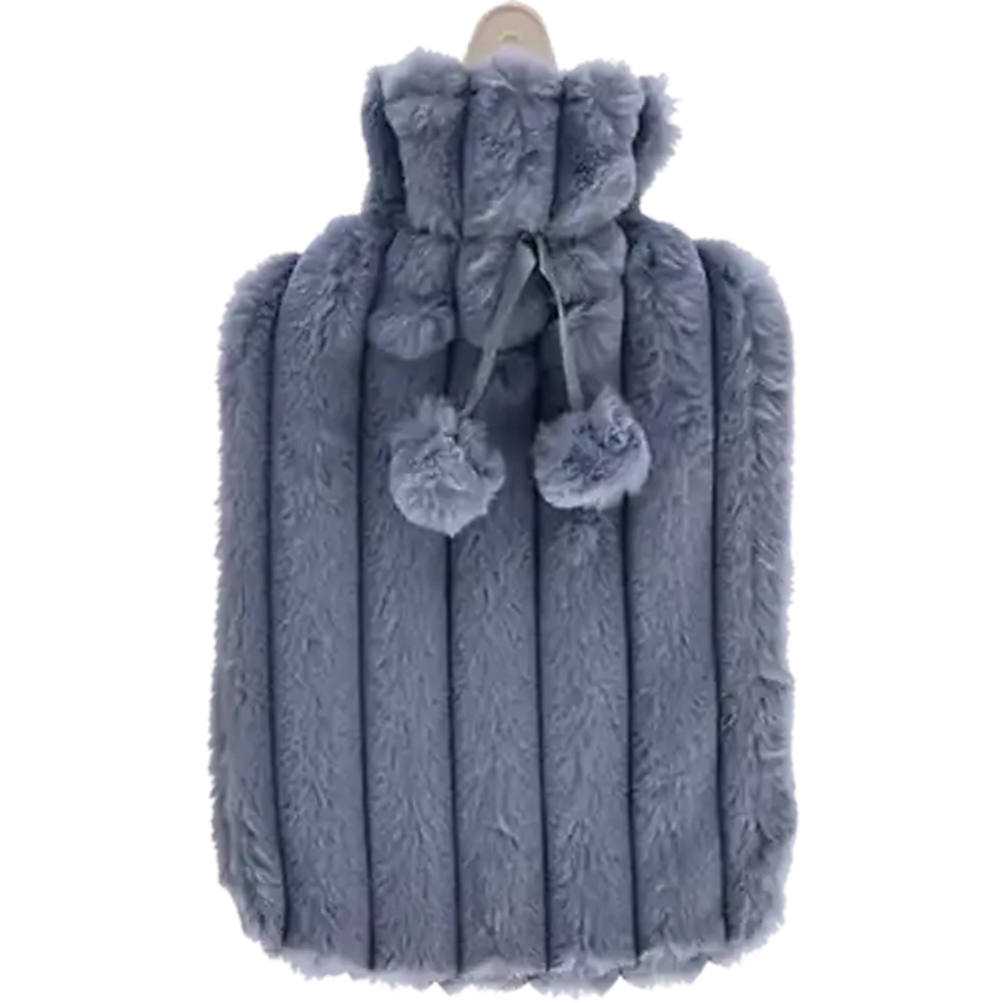 Image of Multicolour Fluffy Hot Water Bottle 2L (Colour May Vary)