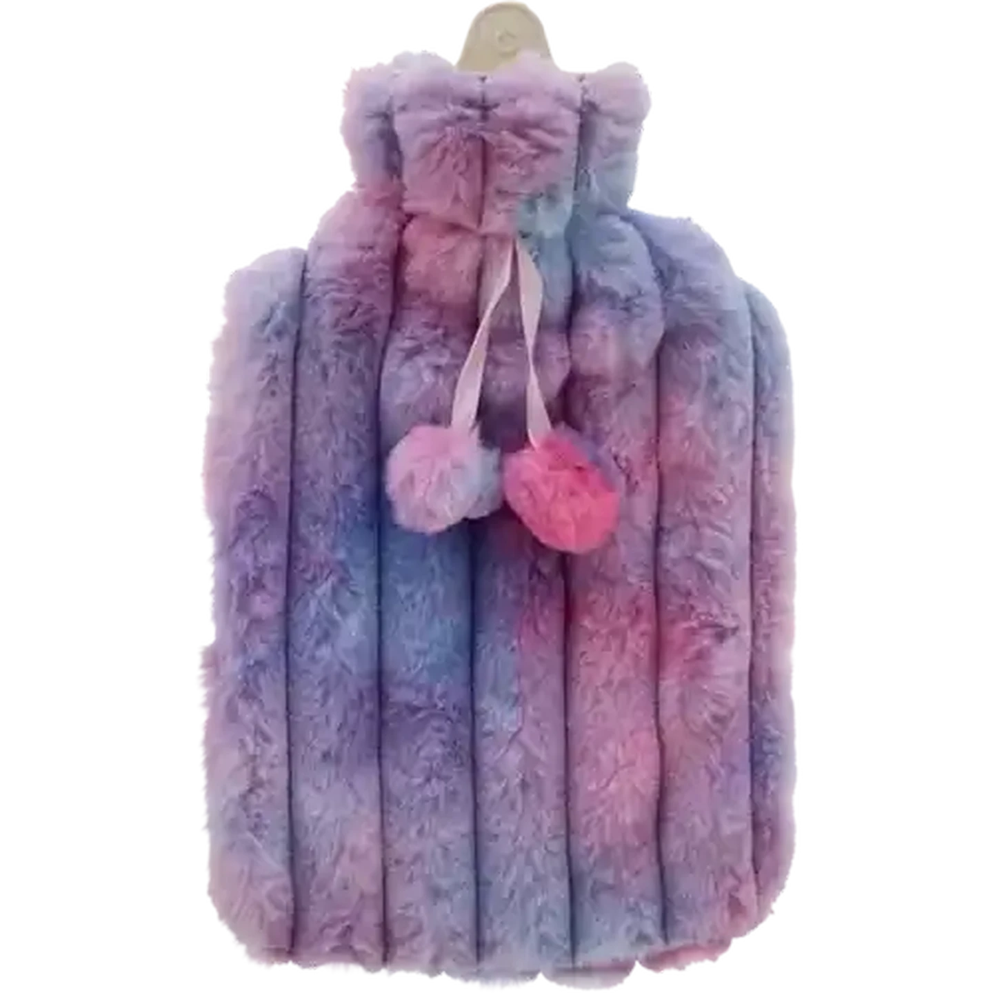Image of Multicolour Fluffy Hot Water Bottle 2L (Colour May Vary)