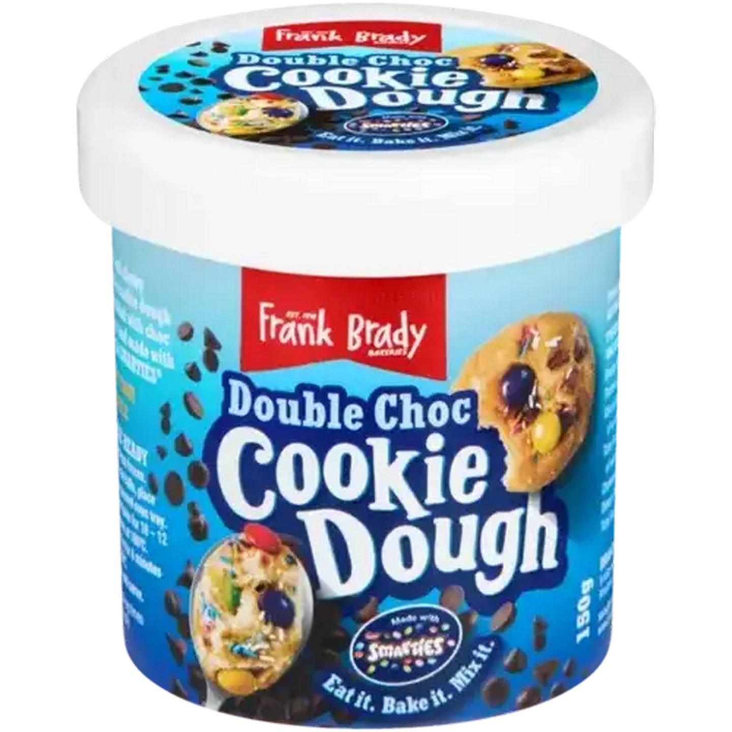 Image of Frank Brady Smarties Double Choc Frozen Cookie Dough 150g