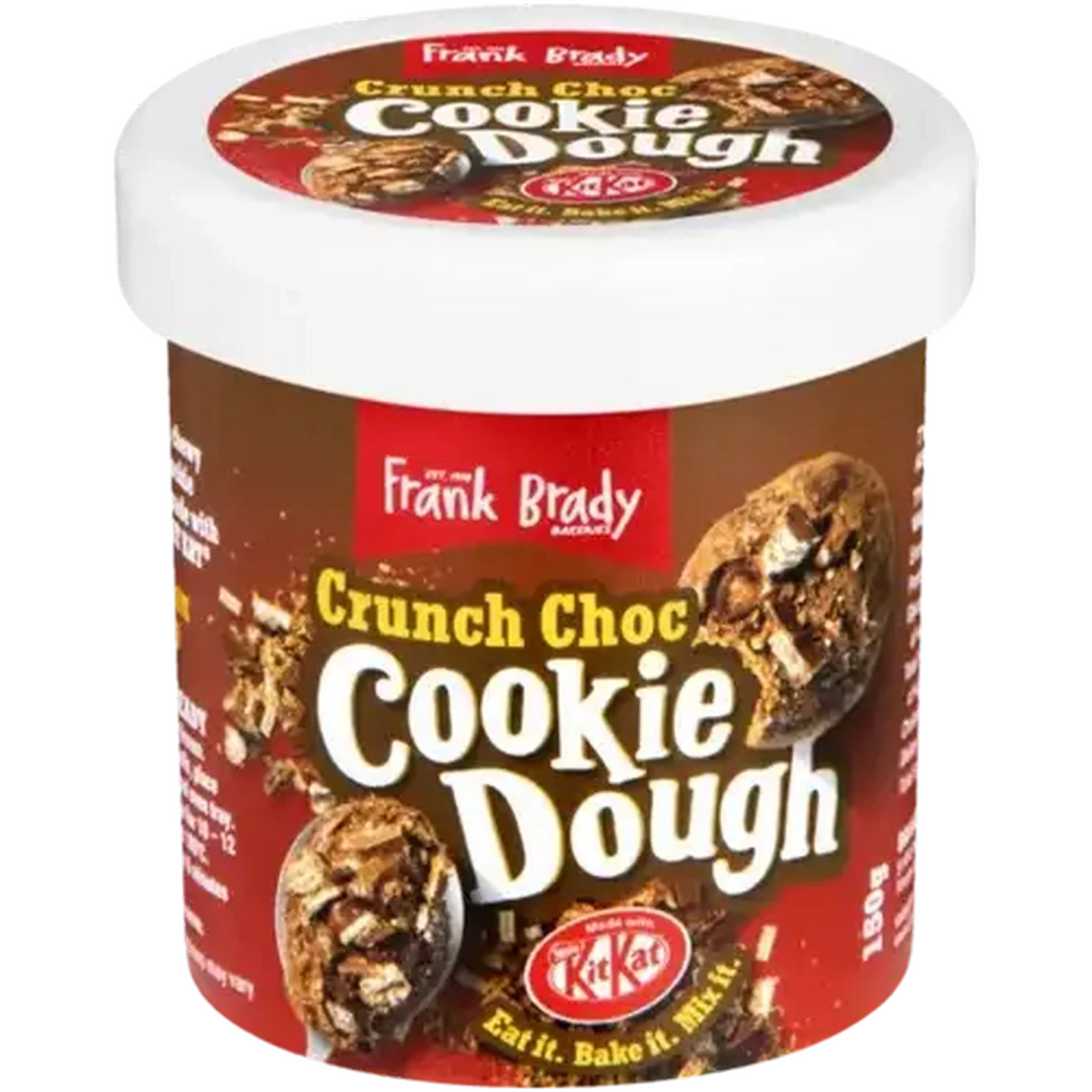 Image of Frank Brady KitKat Crunch Choc Frozen Cookie Dough 150g