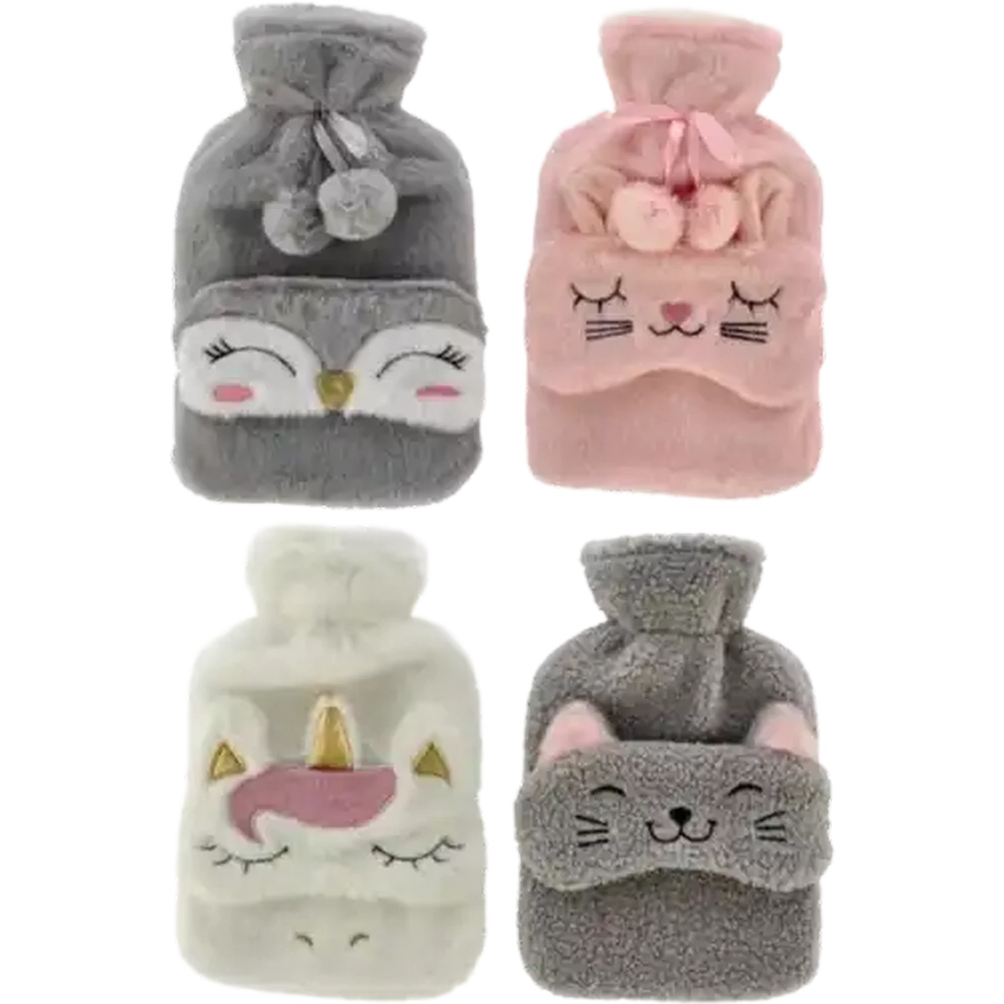 Checkers Sixty60 | Hot Water Bottle with Fur Eye Mask 750ml