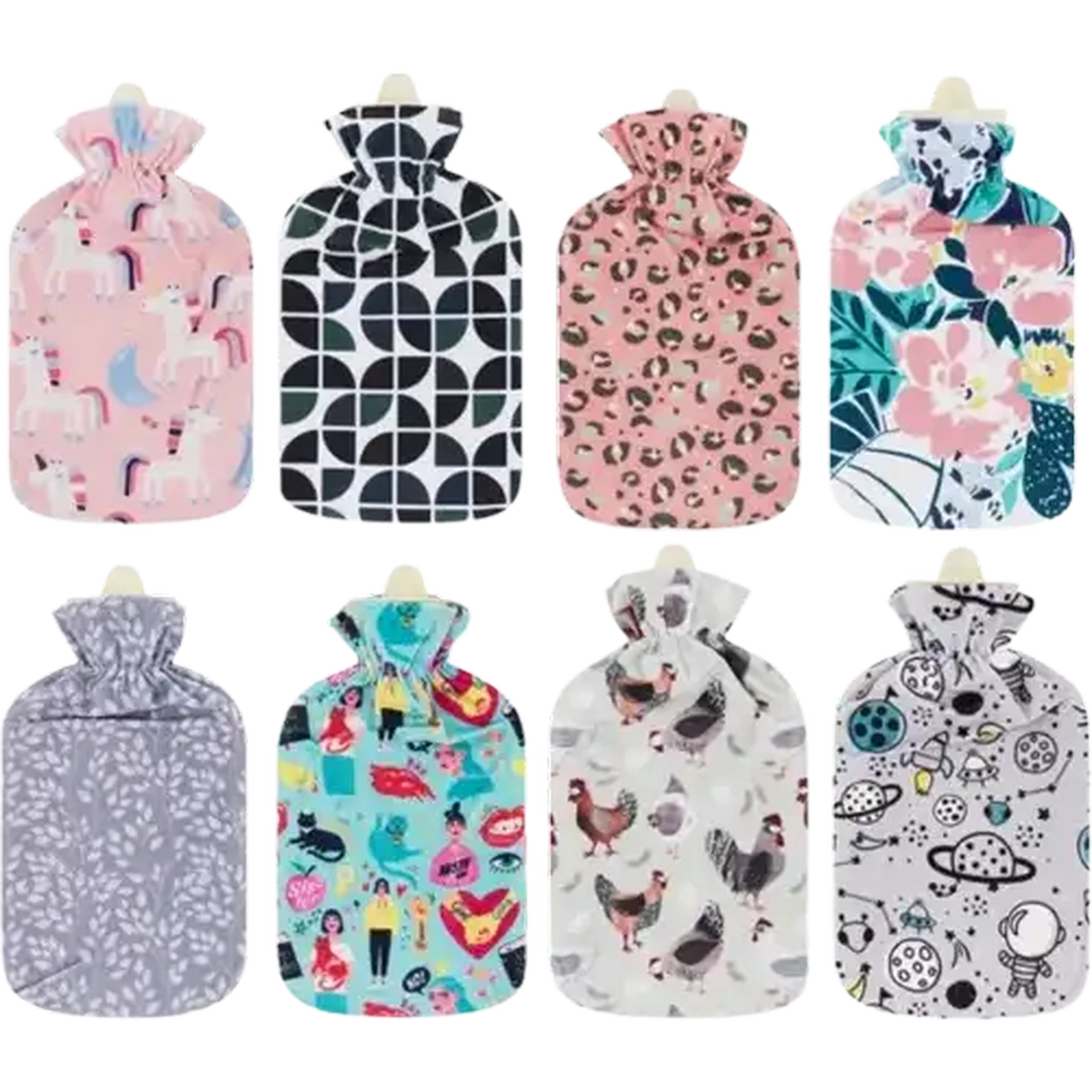 Image of Print Fleece Hot Water Bottle 2L (Design May Vary)