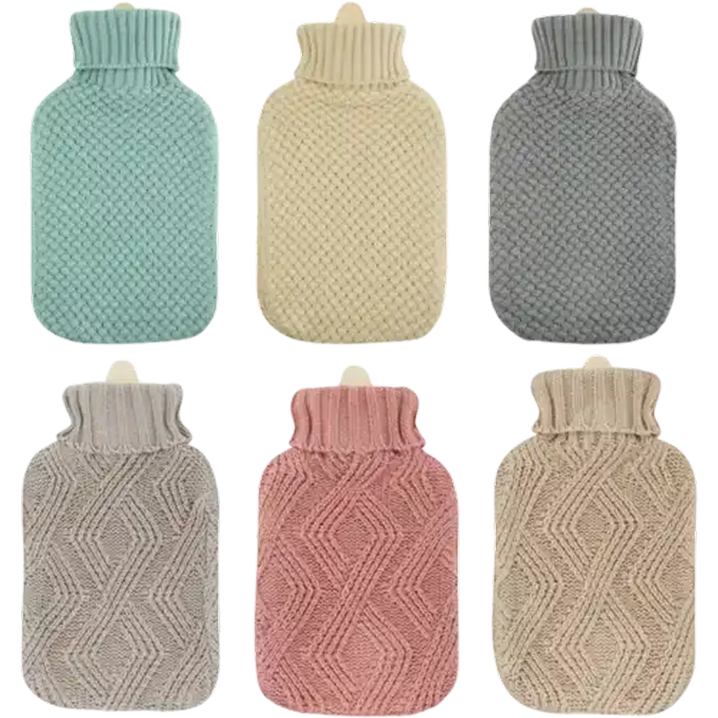 Image of TravelVac Browns Knitted Hot Water Bottle 2L (Colour May Vary)