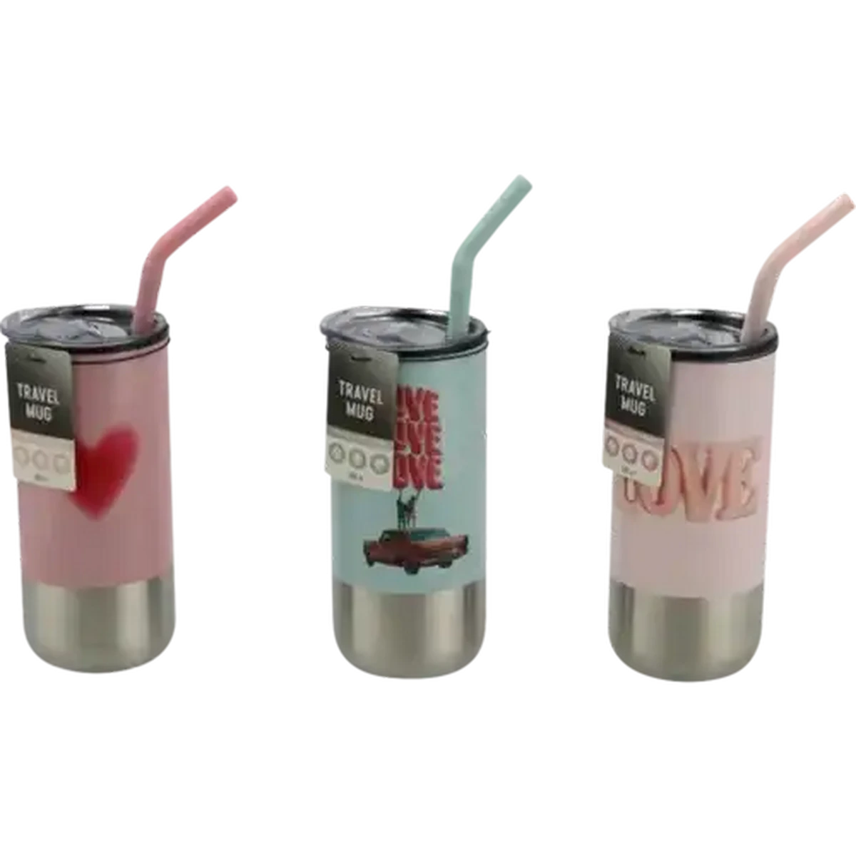 Checkers Sixty60 | Love Travel Mug with Straw 500ml (Design May Vary)