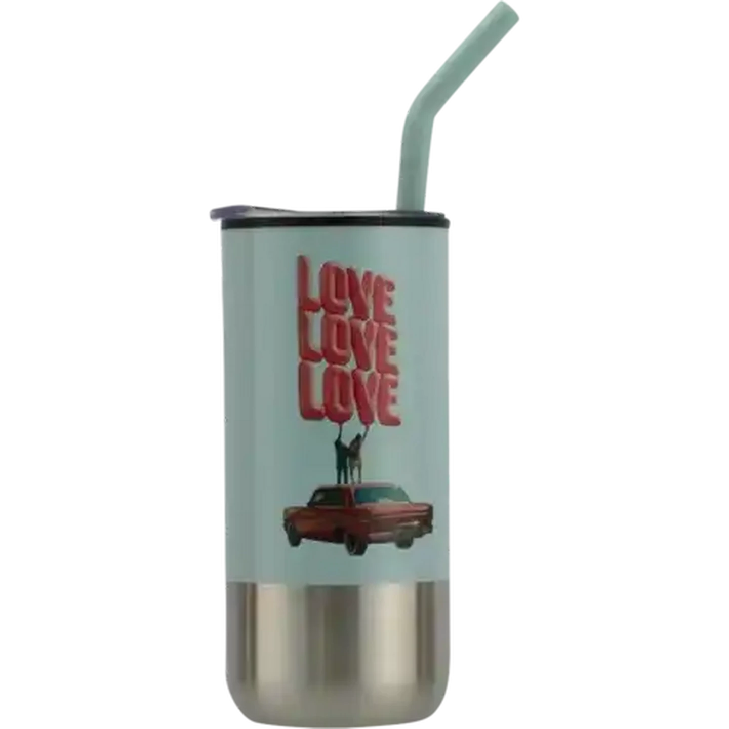 壷 Checkers Sixty60 | Love Travel Mug with Straw 500ml (Design May Vary)