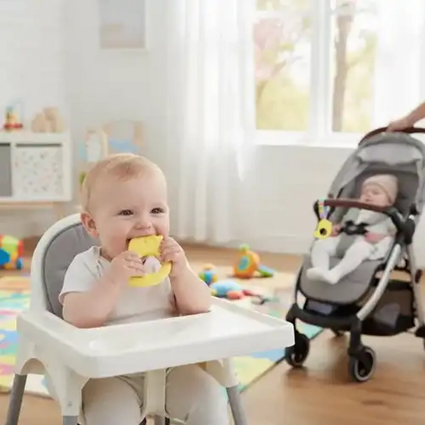 Image of Jolly Tots Yellow Soft Cooling Teether 6 Months+