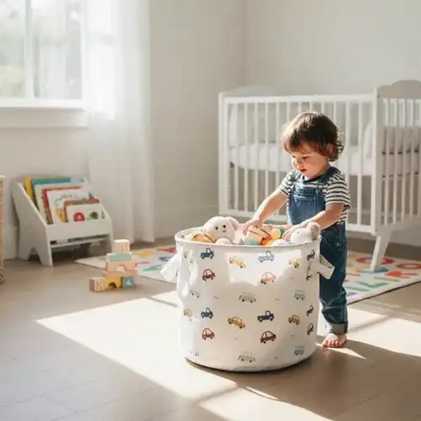 Image of Jolly Tots Little Buggy Collapsable Fabric Storage Bin 42 x 40cm