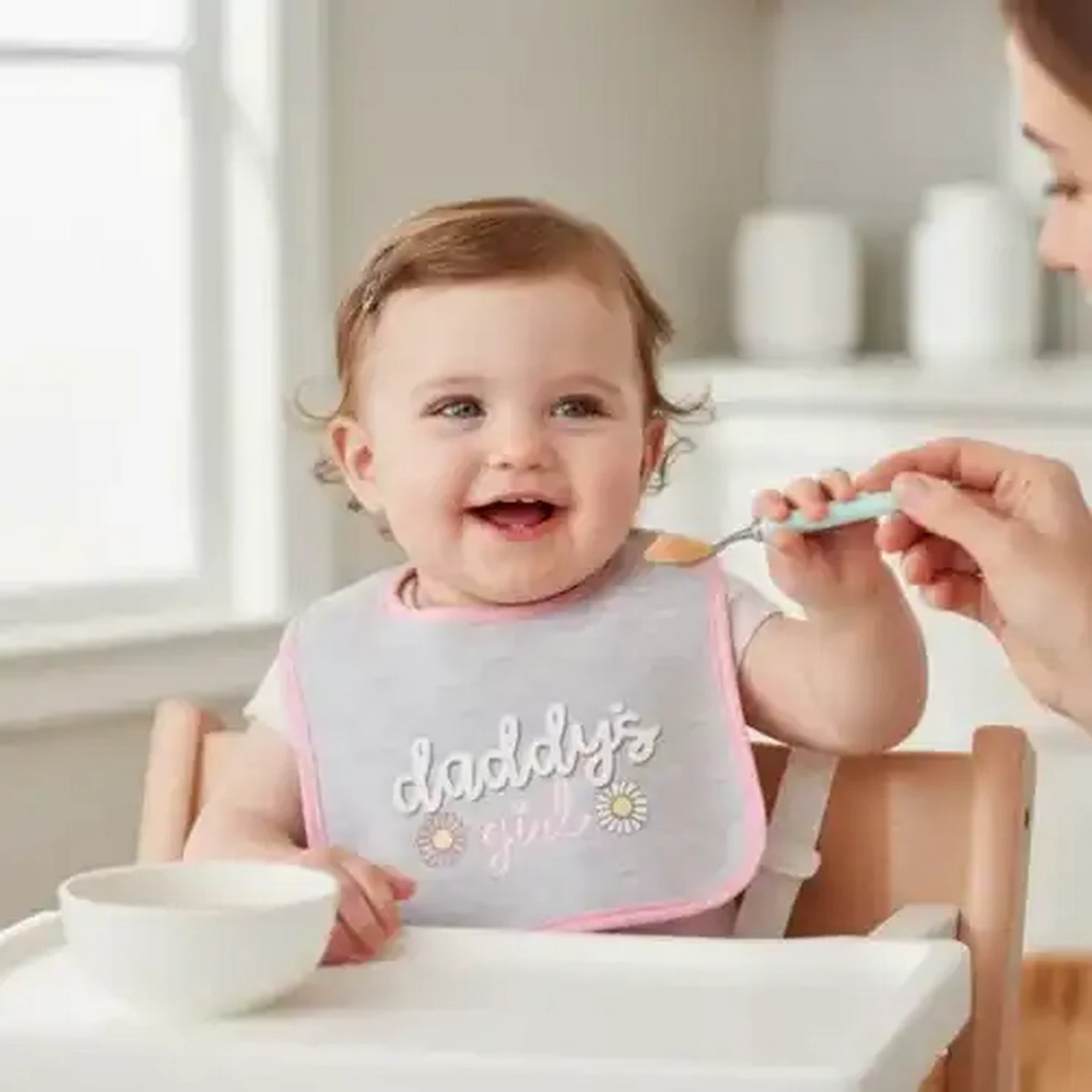 Image of Jolly Tots Embroided Print Bib 0 Months + 5-Pack